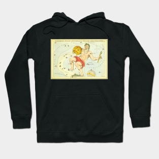 Aquarius the Water Bearer, from Urania's Mirror, Vintage Signs of the Zodiac Hoodie